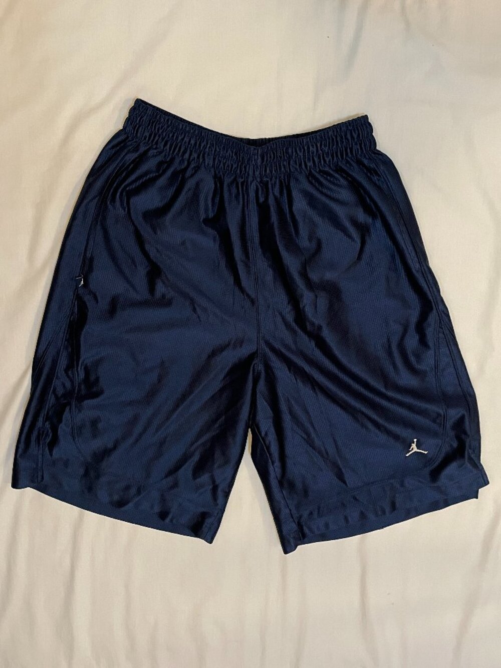 Jordan Shorts Mens Large Dark Navy Blue Jumpman Logo Preowned